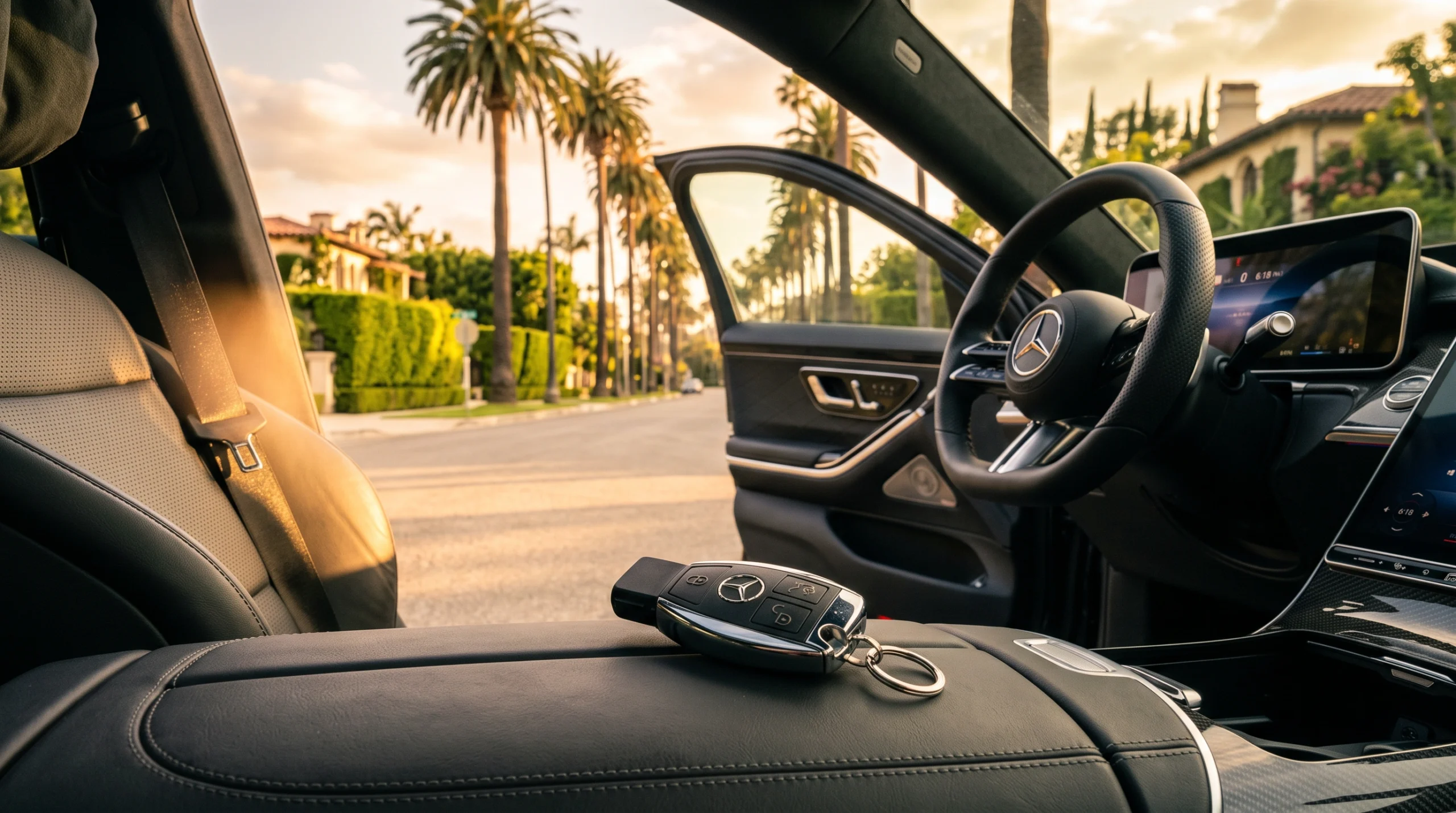 Key fob programming in Beverly Hills, close-up of a car key fob