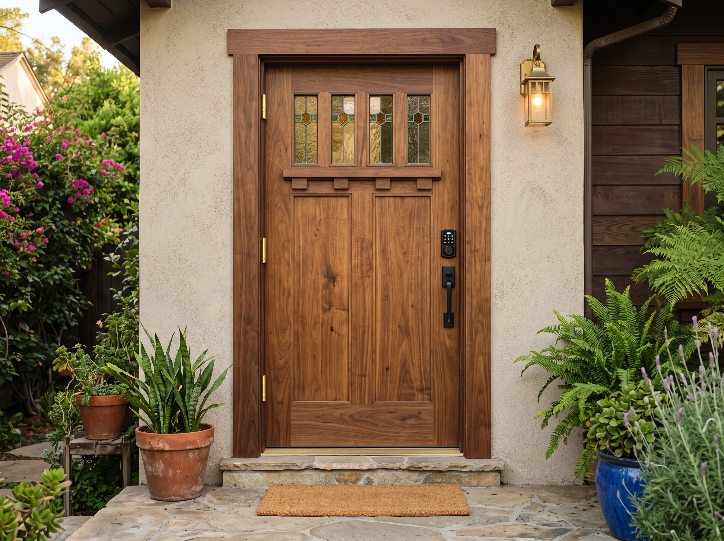 Smart lock installation Los Angeles front door with keyless deadbolt