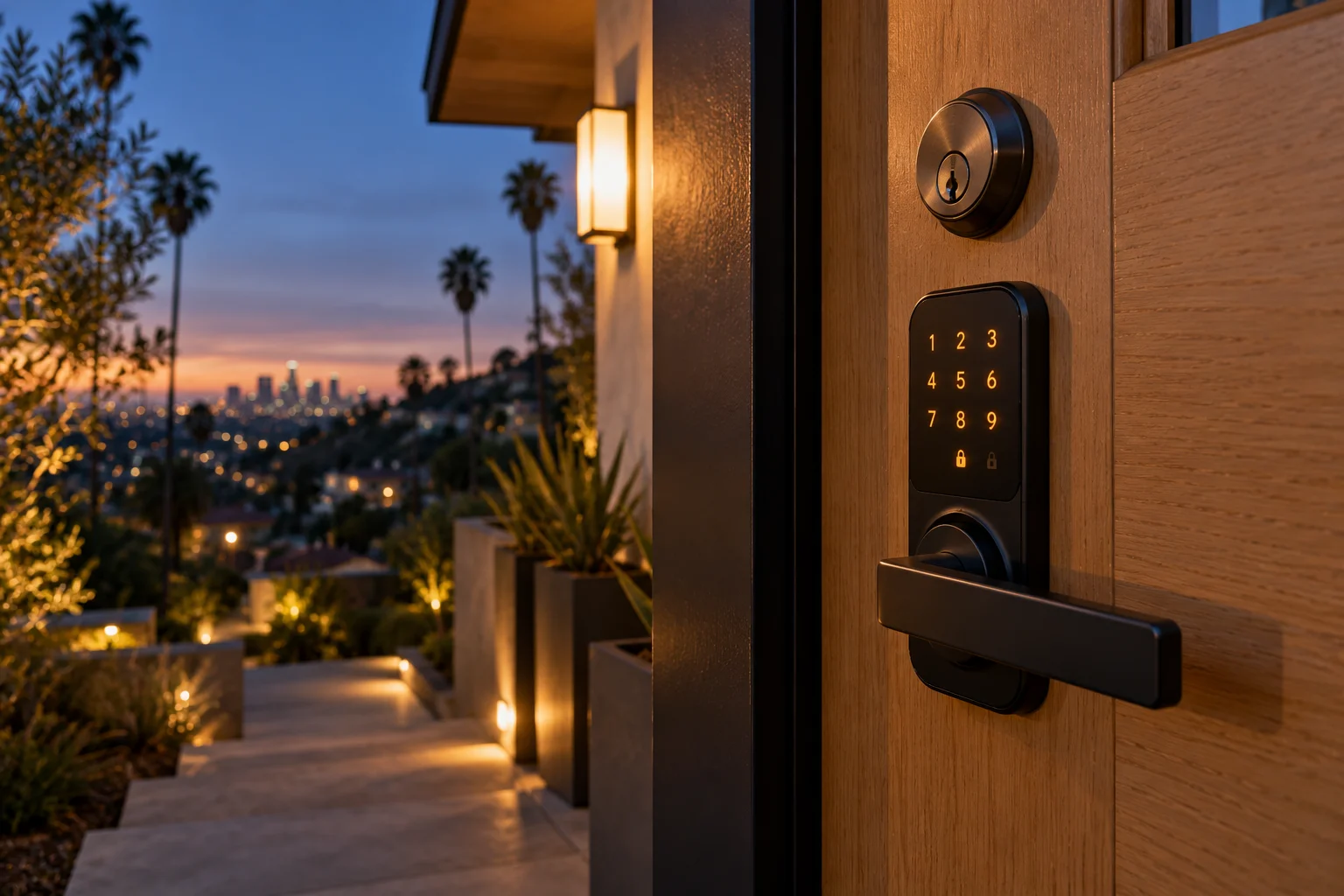 locksmith silver lake home front door with brass deadbolt